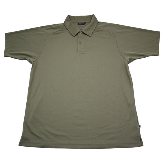 Zero Restriction Shirt Mens L Green Short Sleeve Chest Button Collared Top - Picture 1 of 16
